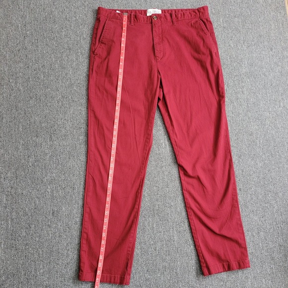 Penguin Munsingwear men's chino pants burgundy wine red 36 x 32 business casual - Picture 11 of 16